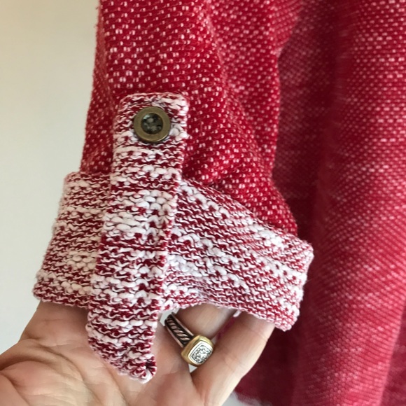 Red Lightweight Roommates Sweatshirt High Low Top - Picture 4 of 6